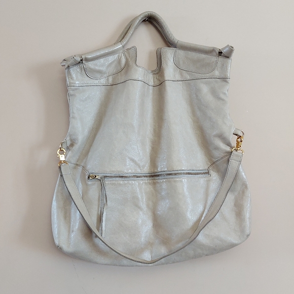Anna Corinna leather mid city fold over tote - Picture 2 of 12